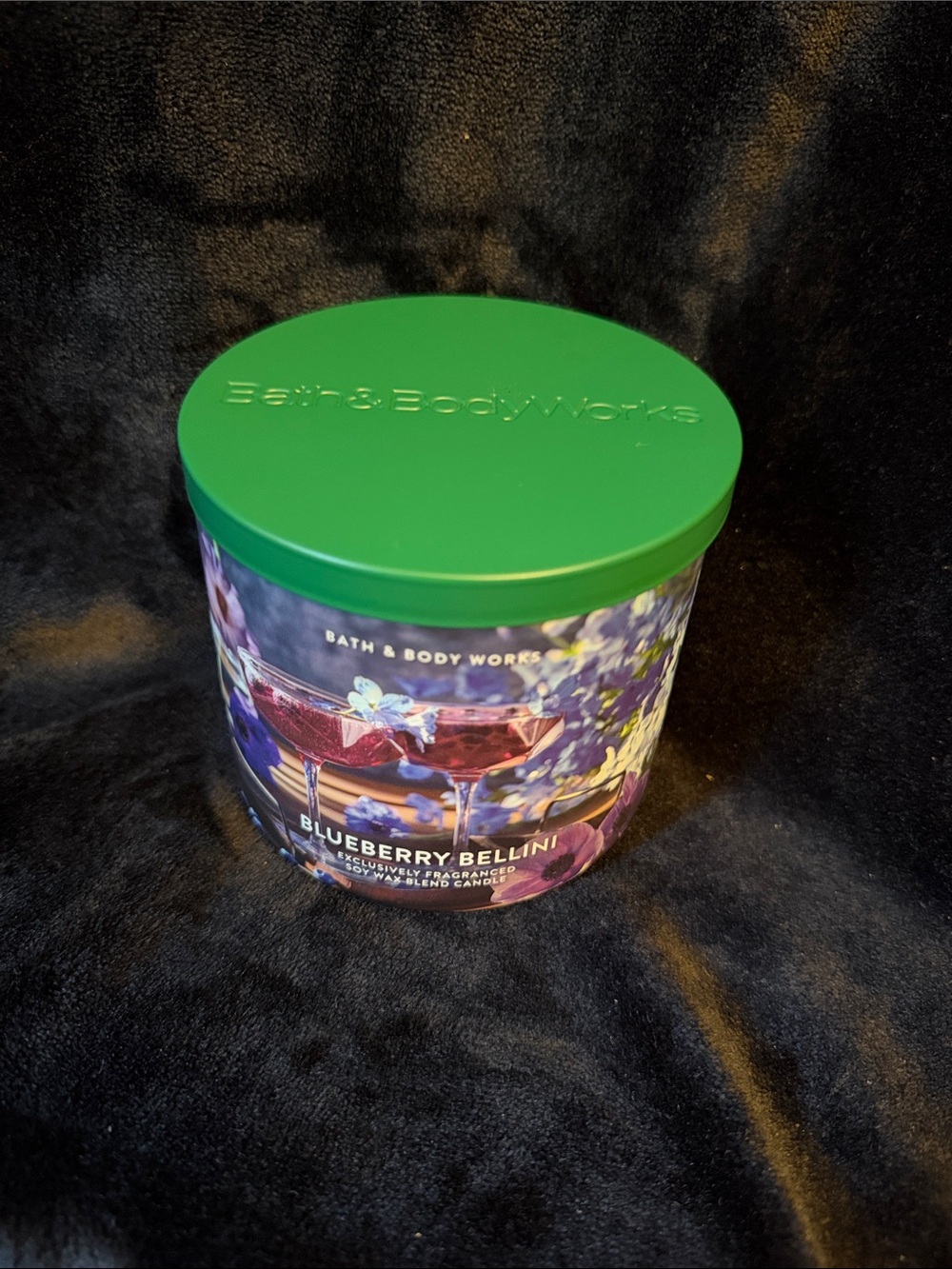 Bath & Body Works Blueberry Bellini Candle with Green Lid